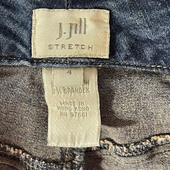 J. Jill Stretch Medium Wash Wide Leg Mid-Rise Denim Jeans Size 4 - Picture 4 of 7